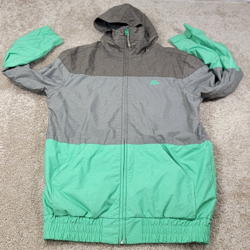 Rip Curl Rider Range RT Fortress 5000 Jacket Mens Small Brown Grey Mint Green